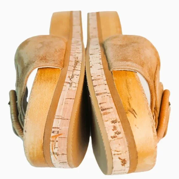 Veronica Beard Chessy Suede Slide Flatform Sandal 7M - Picture 7 of 11